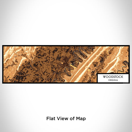 Flat View of Map Custom Woodstock Virginia Map Enamel Mug in Ember