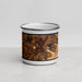 Front View Custom Woodstock Virginia Map Enamel Mug in Ember