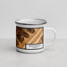 Right View Custom Woodstock Virginia Map Enamel Mug in Ember