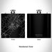 Rendered View of Woodstock Virginia Map Engraving on 6oz Stainless Steel Flask in Black
