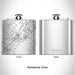 Rendered View of Woodstock Virginia Map Engraving on 6oz Stainless Steel Flask