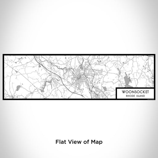 Flat View of Map Custom Woonsocket Rhode Island Map Enamel Mug in Classic
