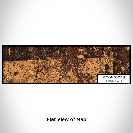 Flat View of Map Custom Woonsocket Rhode Island Map Enamel Mug in Ember