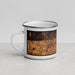 Left View Custom Woonsocket Rhode Island Map Enamel Mug in Ember
