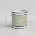 Left View Custom Woonsocket Rhode Island Map Enamel Mug in Woodblock