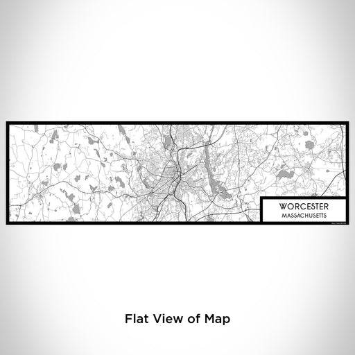 Flat View of Map Custom Worcester Massachusetts Map Enamel Mug in Classic