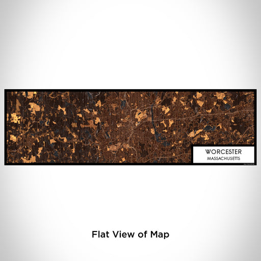 Flat View of Map Custom Worcester Massachusetts Map Enamel Mug in Ember