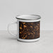 Left View Custom Worcester Massachusetts Map Enamel Mug in Ember