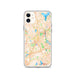 Custom Worcester Massachusetts Map Phone Case in Watercolor