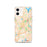 Custom Worcester Massachusetts Map iPhone 12 Phone Case in Watercolor