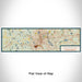 Flat View of Map Custom Worcester Massachusetts Map Enamel Mug in Woodblock