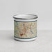 Front View Custom Worcester Massachusetts Map Enamel Mug in Woodblock