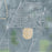Worland Wyoming Map Print in Afternoon Style Zoomed In Close Up Showing Details