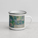 Right View Custom Worland Wyoming Map Enamel Mug in Afternoon