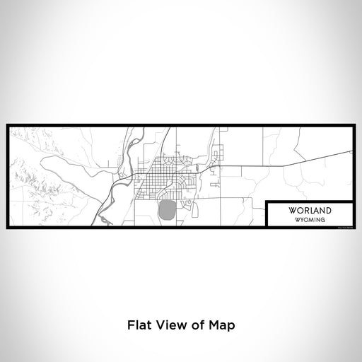 Flat View of Map Custom Worland Wyoming Map Enamel Mug in Classic