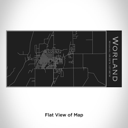 Rendered View of Worland Wyoming Map Engraving on 17oz Stainless Steel Insulated Cola Bottle in Black