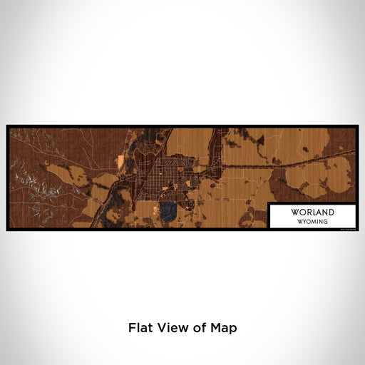Flat View of Map Custom Worland Wyoming Map Enamel Mug in Ember