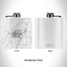 Rendered View of Worland Wyoming Map Engraving on 6oz Stainless Steel Flask in White