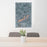 24x36 Worley Idaho Map Print Portrait Orientation in Afternoon Style Behind 2 Chairs Table and Potted Plant