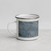 Left View Custom Worley Idaho Map Enamel Mug in Afternoon