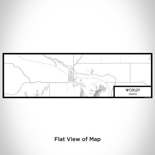 Flat View of Map Custom Worley Idaho Map Enamel Mug in Classic