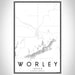 Worley Idaho Map Print Portrait Orientation in Classic Style With Shaded Background