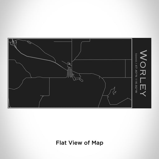 Rendered View of Worley Idaho Map Engraving on 17oz Stainless Steel Insulated Cola Bottle in Black