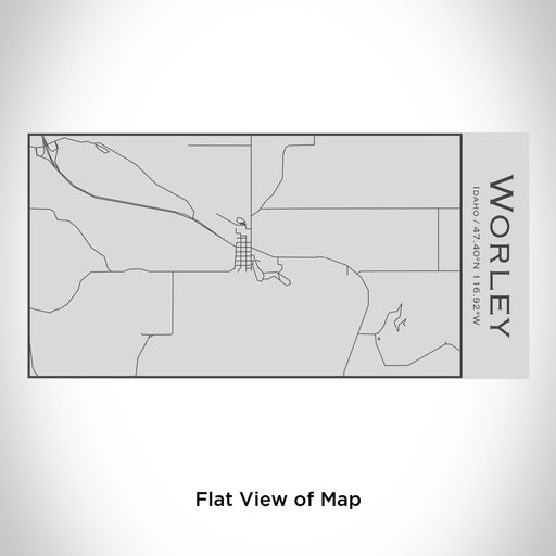 Rendered View of Worley Idaho Map Engraving on 17oz Stainless Steel Insulated Cola Bottle