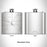 Rendered View of Worley Idaho Map Engraving on 6oz Stainless Steel Flask