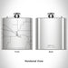 Rendered View of Worley Idaho Map Engraving on 6oz Stainless Steel Flask