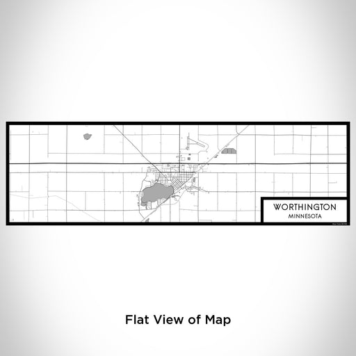 Flat View of Map Custom Worthington Minnesota Map Enamel Mug in Classic