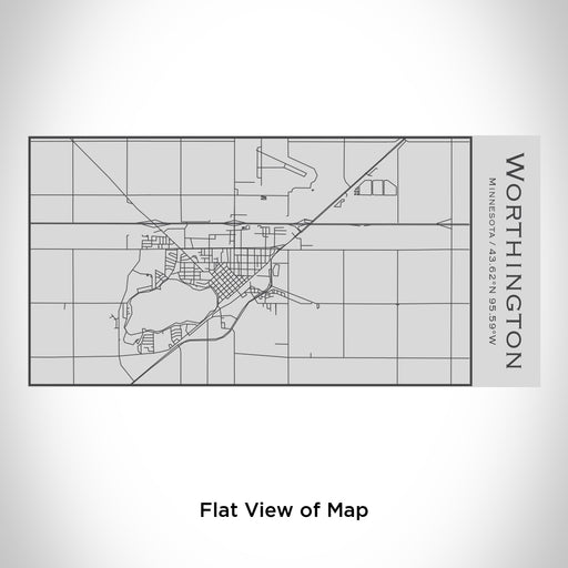 Rendered View of Worthington Minnesota Map Engraving on 17oz Stainless Steel Insulated Cola Bottle