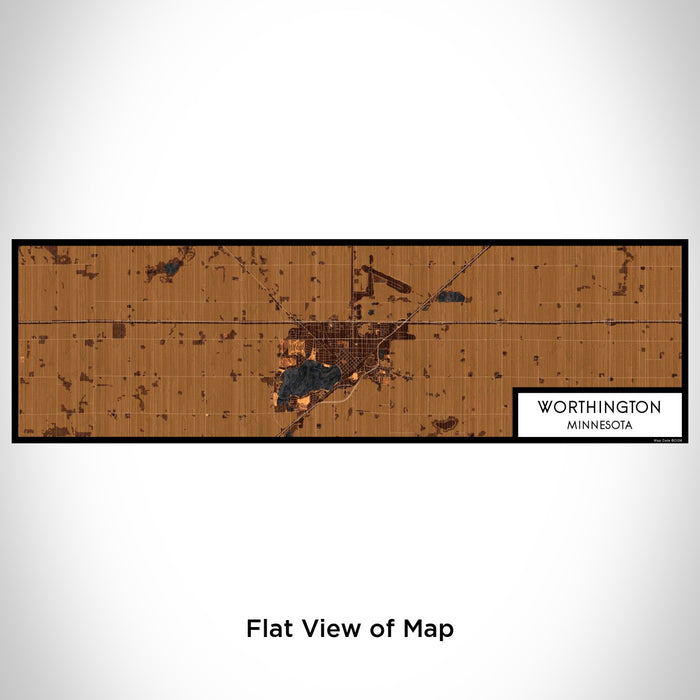 Flat View of Map Custom Worthington Minnesota Map Enamel Mug in Ember