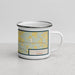Right View Custom Wrens Georgia Map Enamel Mug in Woodblock