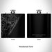 Rendered View of Wrightsville Beach North Carolina Map Engraving on 6oz Stainless Steel Flask in Black