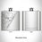 Rendered View of Wrightsville Beach North Carolina Map Engraving on 6oz Stainless Steel Flask