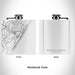 Rendered View of Wrightsville Beach North Carolina Map Engraving on 6oz Stainless Steel Flask in White