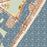 Wrightsville Beach North Carolina Map Print in Woodblock Style Zoomed In Close Up Showing Details