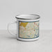 Left View Custom Wrightsville Beach North Carolina Map Enamel Mug in Woodblock
