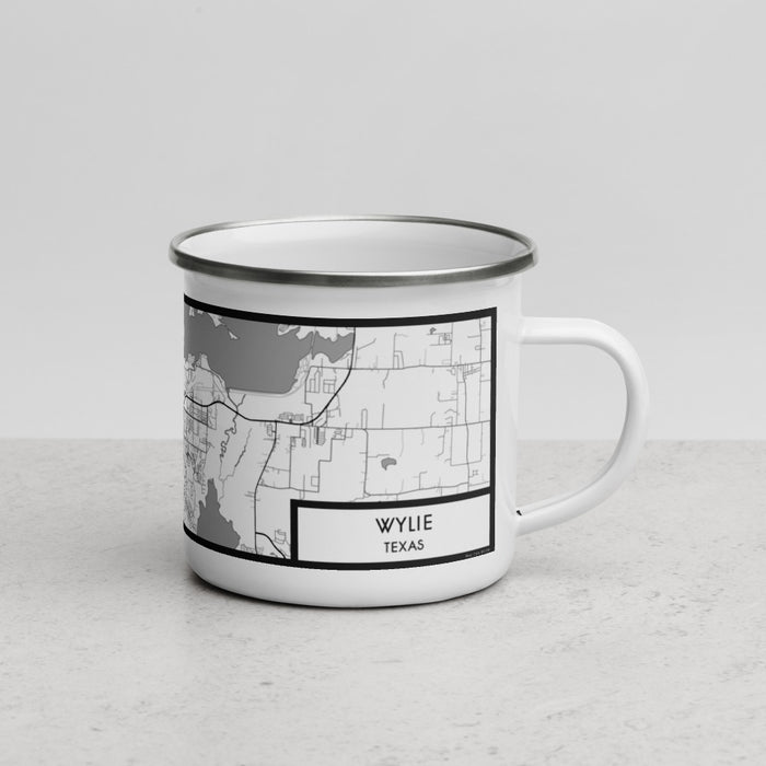 Right View Custom Wylie Texas Map Enamel Mug in Classic
