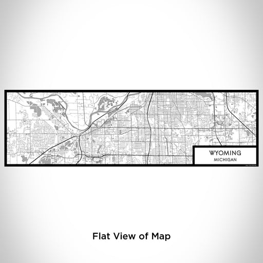 Flat View of Map Custom Wyoming Michigan Map Enamel Mug in Classic