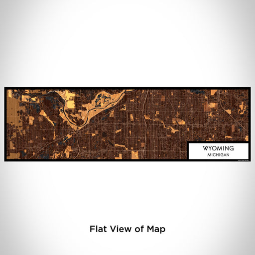 Flat View of Map Custom Wyoming Michigan Map Enamel Mug in Ember