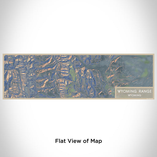 Flat View of Map Custom Wyoming Range Wyoming Map Enamel Mug in Afternoon
