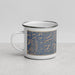 Left View Custom Wyoming Range Wyoming Map Enamel Mug in Afternoon