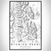 Wyoming Range Wyoming Map Print Portrait Orientation in Classic Style With Shaded Background