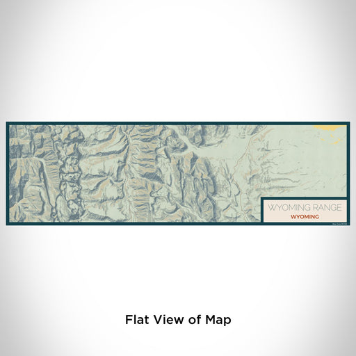 Flat View of Map Custom Wyoming Range Wyoming Map Enamel Mug in Woodblock