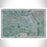 Yakima Washington Map Print Landscape Orientation in Afternoon Style With Shaded Background