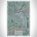 Yakima Washington Map Print Portrait Orientation in Afternoon Style With Shaded Background