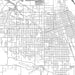 Yakima Washington Map Print in Classic Style Zoomed In Close Up Showing Details