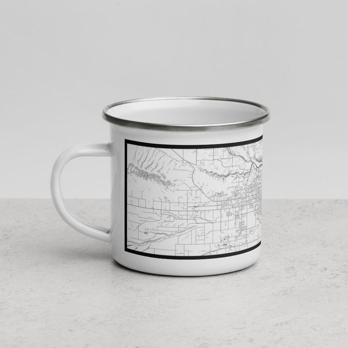 Left View Custom Yakima Washington Map Enamel Mug in Classic